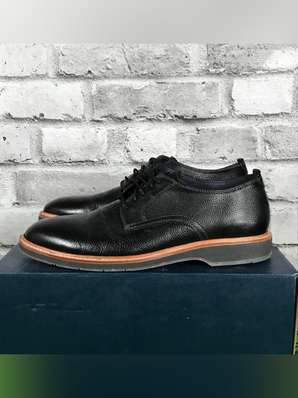 Cole Haan C31445 Mens 10.5M Black Morris Plain OS Leather Oxford Dress Shoes
